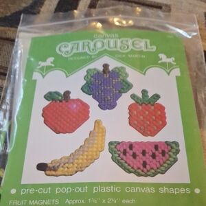 Carousel Pre-Cut Fruit Plastic Canvas Shapes - Green/White